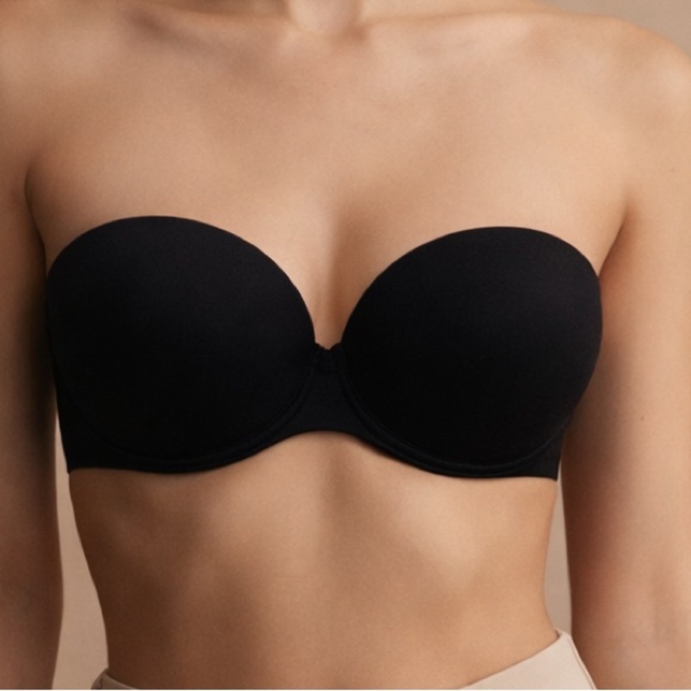Aerie Black Strapless Bra Smooth Minimal Essential 34A